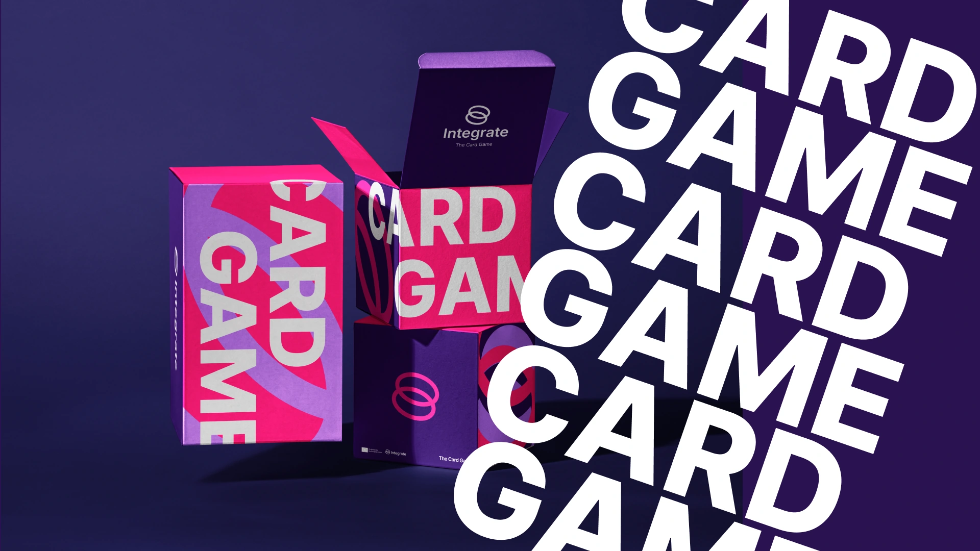 Mockup flyer Integrate con tipografia ripetuta